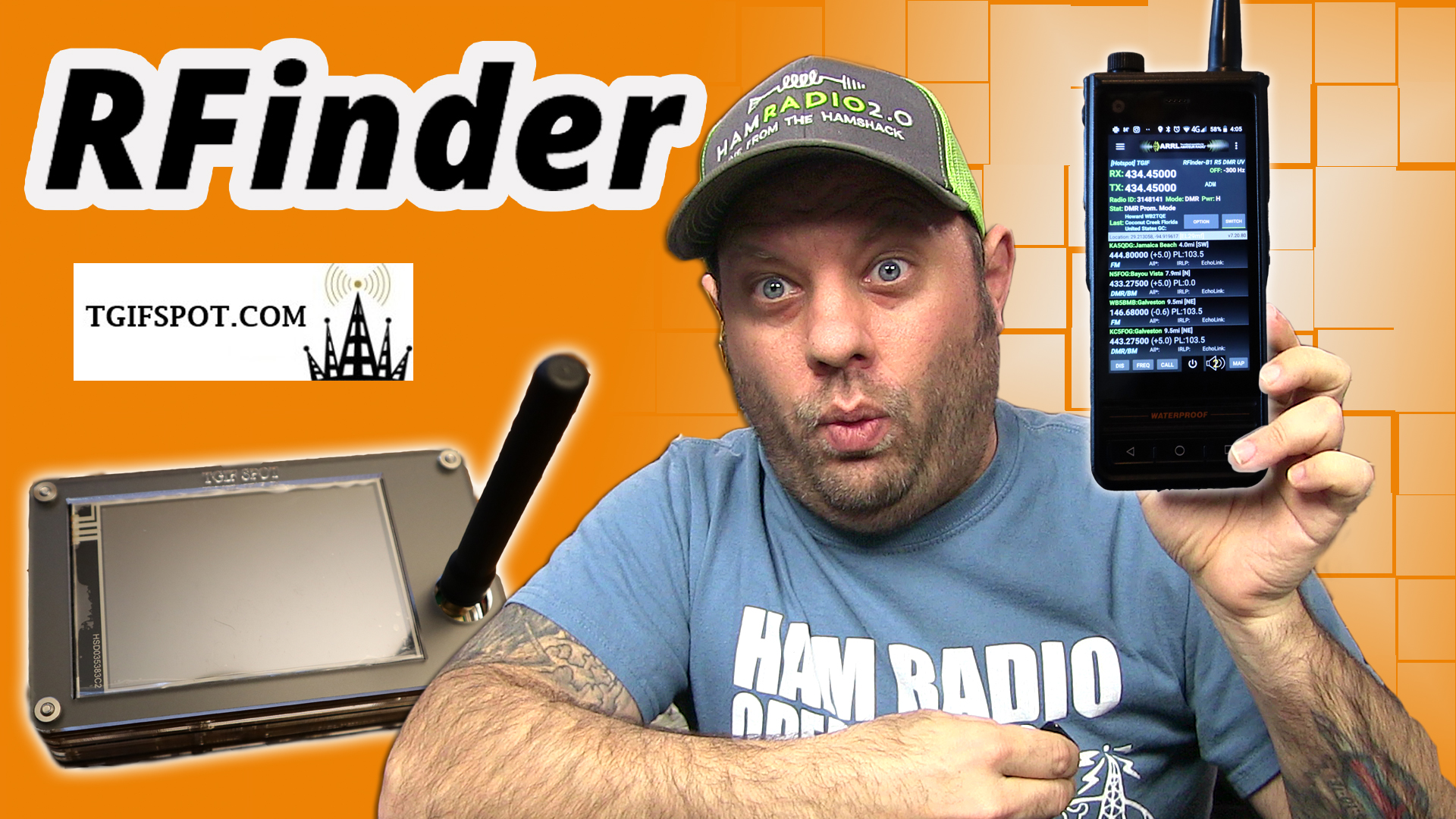 Episode 388: RFinder B1 Android Radio with a TGIF Hotspot – DMR Operating!