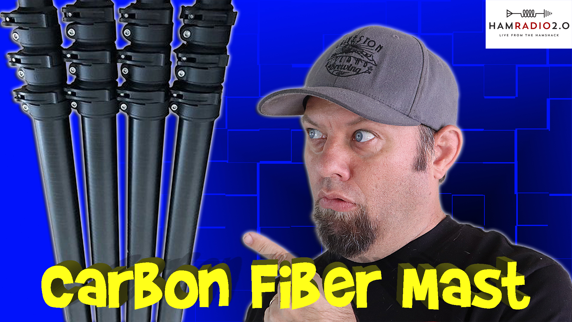 Episode 412: Carbon Fiber Mast for Ham Radio Antennas from Gigaparts! | HF Antenna Mast