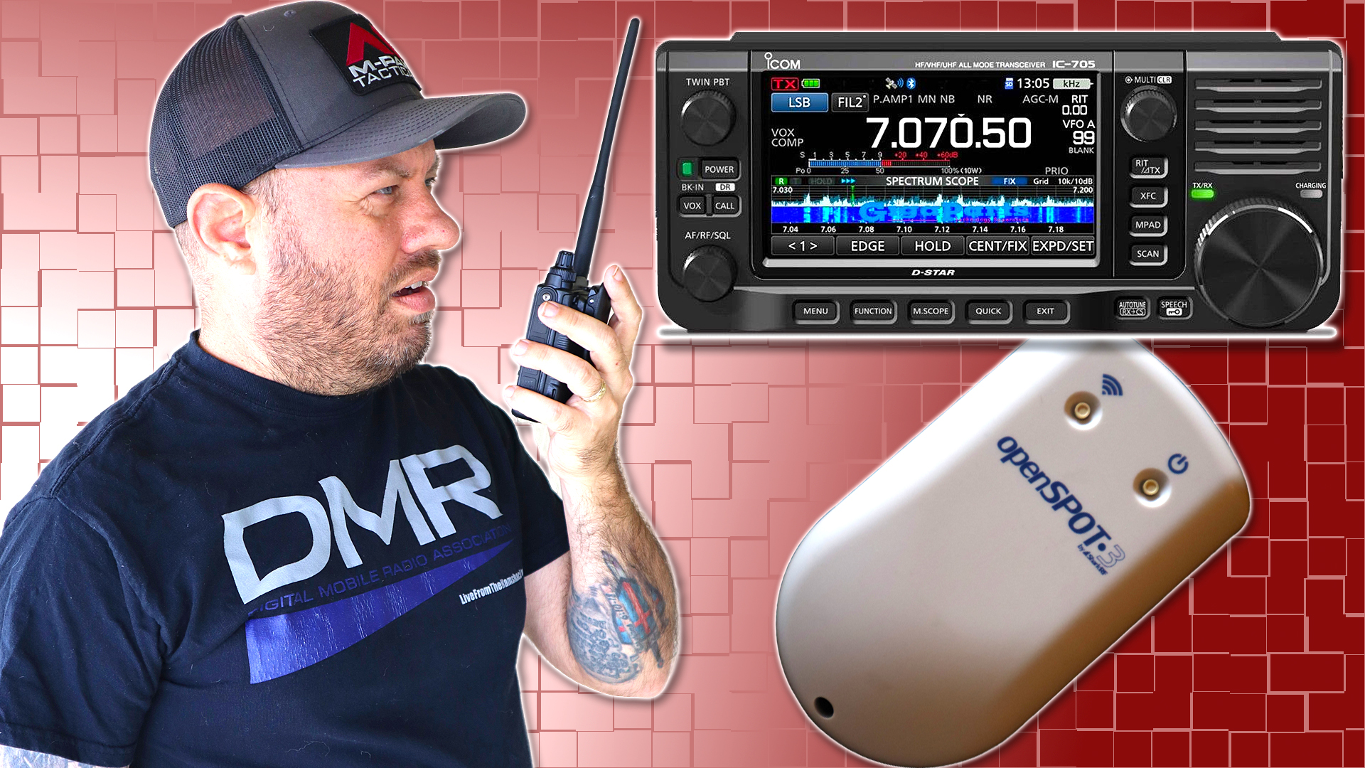 Episode 474: Icom IC-705 DSTAR to DMR with the Openspot3 Cross Mode