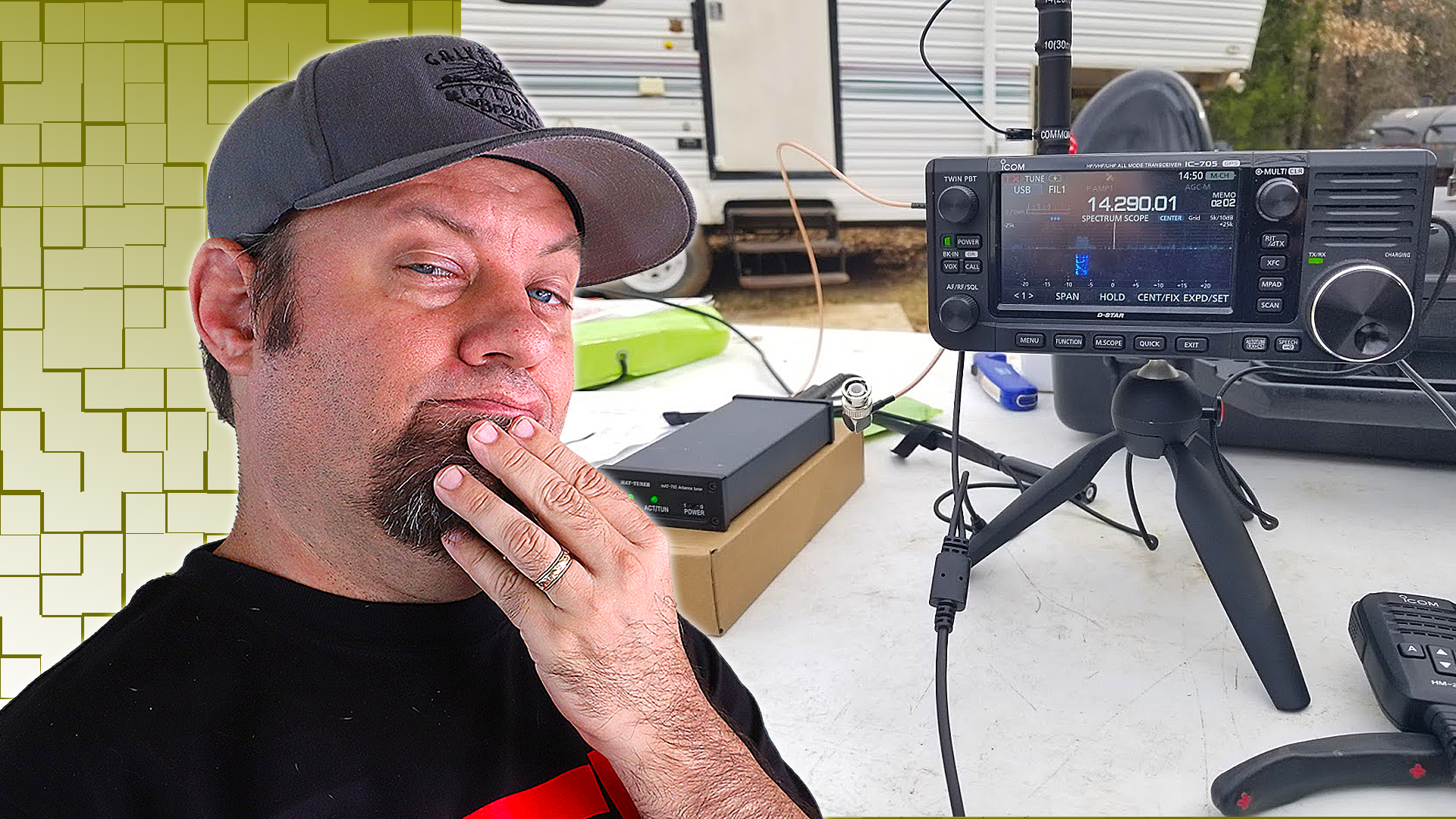 Episode 534: Icom IC-705 with the Comet HFJ 350M HF Antenna | IC-705 Accessories